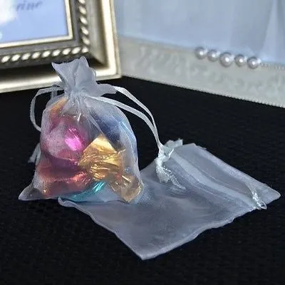 10 count Silver Organza Favor Bags Pouches 4"x6" Wedding Baby Shower Favors