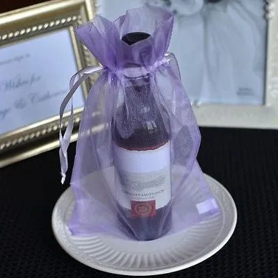 10 Large Lavender Organza Favor Pouches Wedding Gift Bags Drawstring Bags