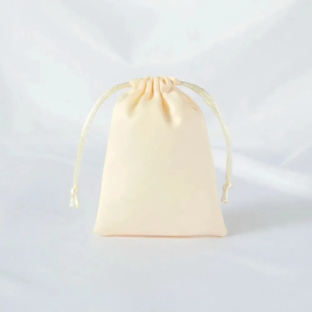 10pcs Silk Satin Drawstring Pouches Jewelry Packaging for Cosmetic Christmas Party Decoration Wedding Favor Candy Gift Bags