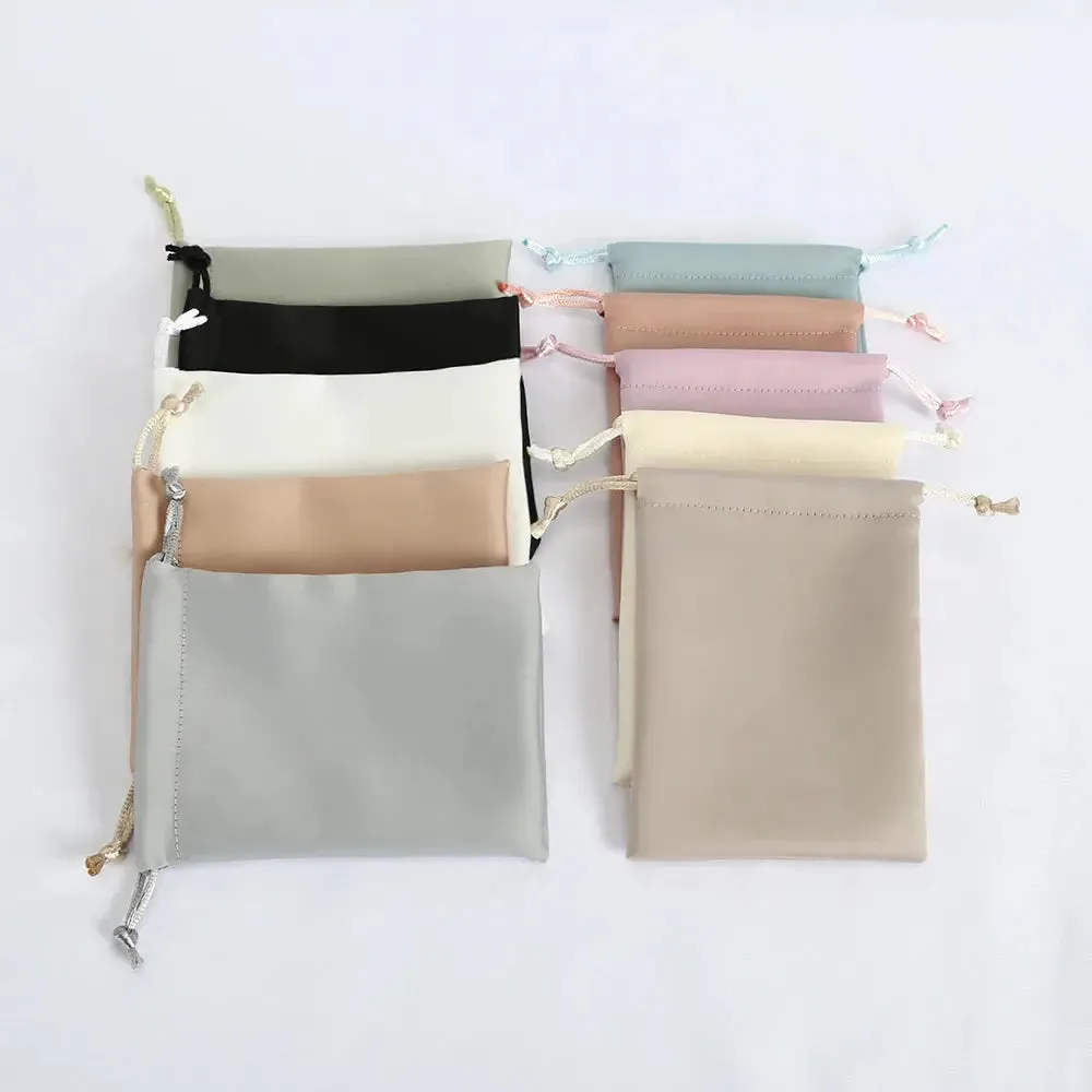 10pcs Silk Satin Drawstring Pouches Jewelry Packaging for Cosmetic Christmas Party Decoration Wedding Favor Candy Gift Bags