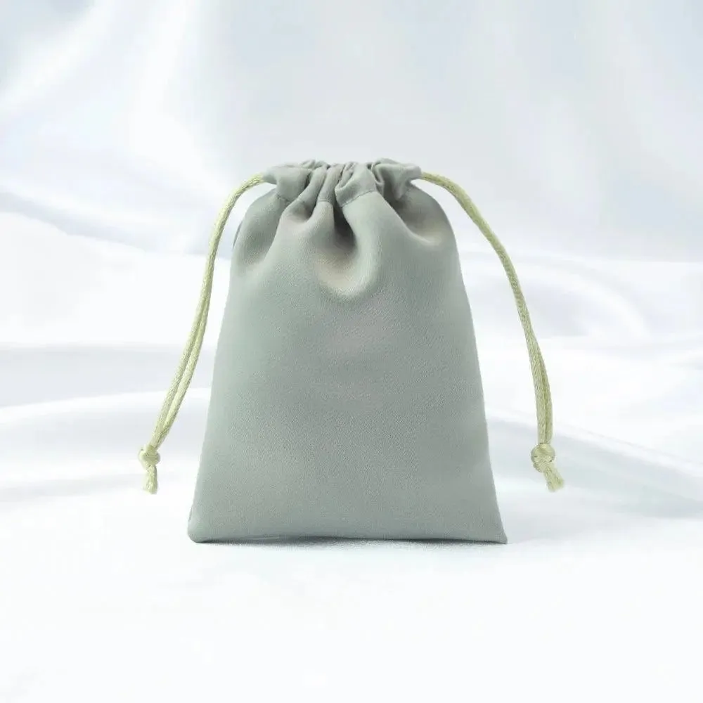 10pcs Silk Satin Drawstring Pouches Jewelry Packaging for Cosmetic Christmas Party Decoration Wedding Favor Candy Gift Bags