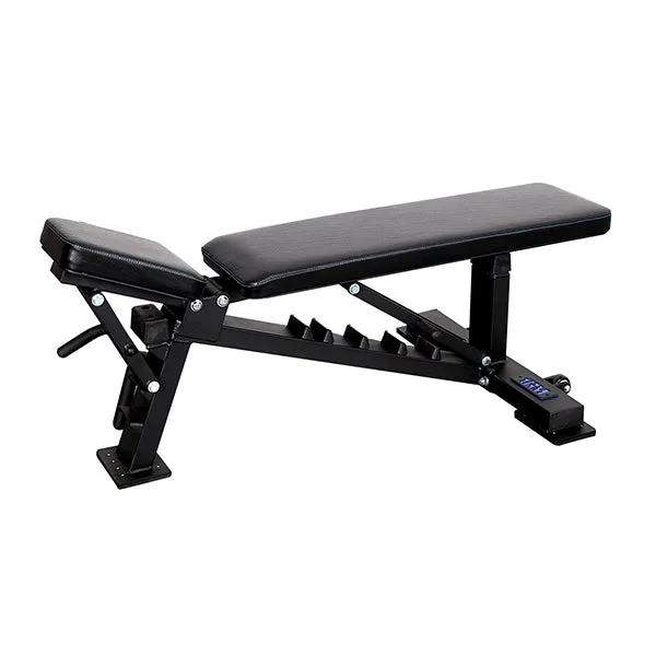 1RM Commercial Power Rack w Storage & Flat Incline Bench