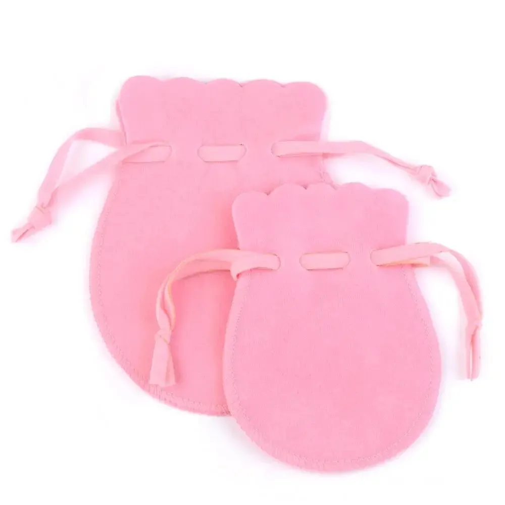 7x9cm 10pcs/lot Round Drawstring Velvet Gifts Bag Soft Jewelry Packaging Wedding/Christmas Candy Jewelry Pouches Wholesale