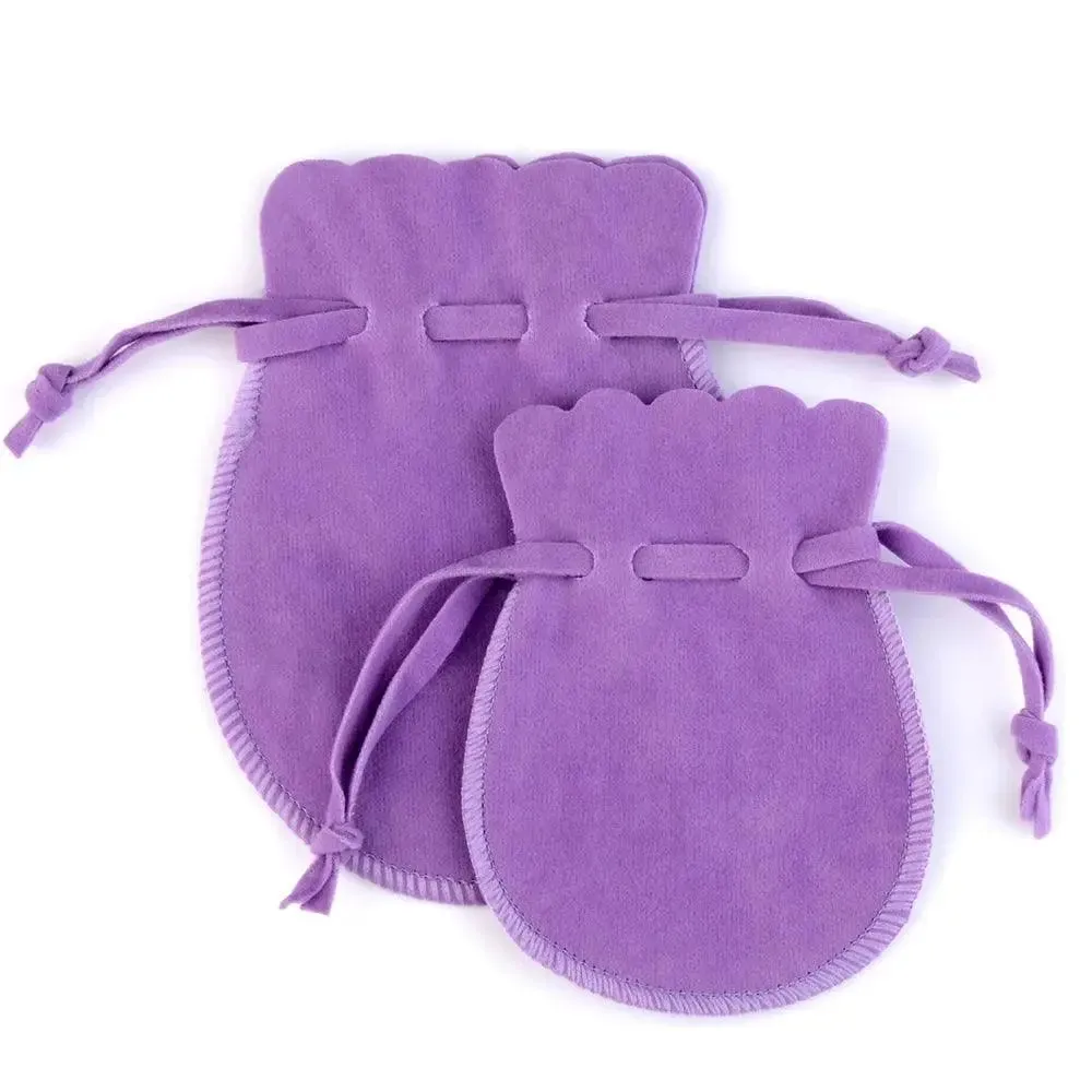 7x9cm 10pcs/lot Round Drawstring Velvet Gifts Bag Soft Jewelry Packaging Wedding/Christmas Candy Jewelry Pouches Wholesale