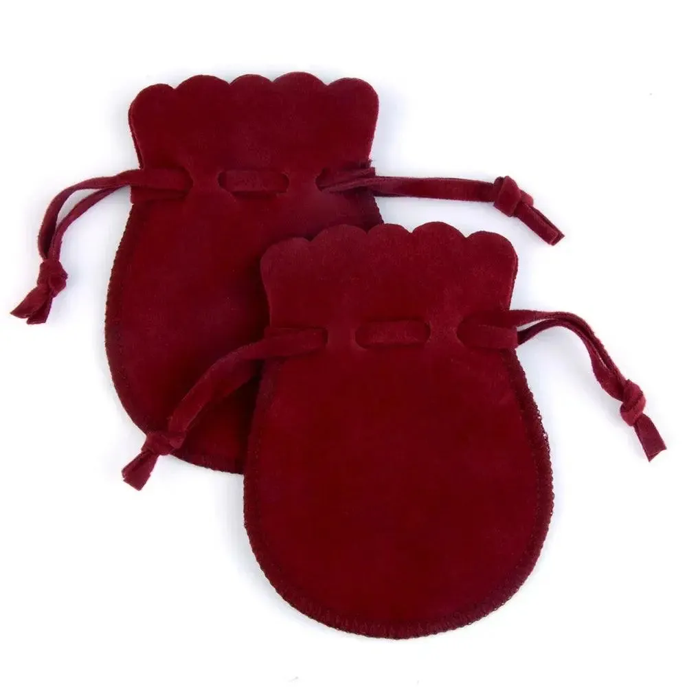 7x9cm 10pcs/lot Round Drawstring Velvet Gifts Bag Soft Jewelry Packaging Wedding/Christmas Candy Jewelry Pouches Wholesale