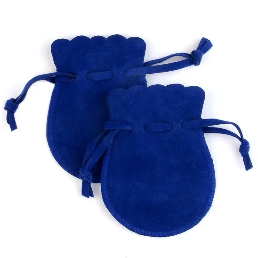 7x9cm 10pcs/lot Round Drawstring Velvet Gifts Bag Soft Jewelry Packaging Wedding/Christmas Candy Jewelry Pouches Wholesale