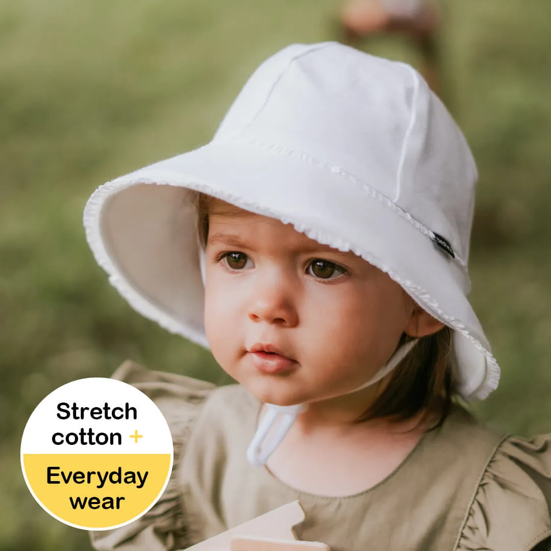 BEDHEAD TODDLER BUCKET HAT RUFFLE WHITE