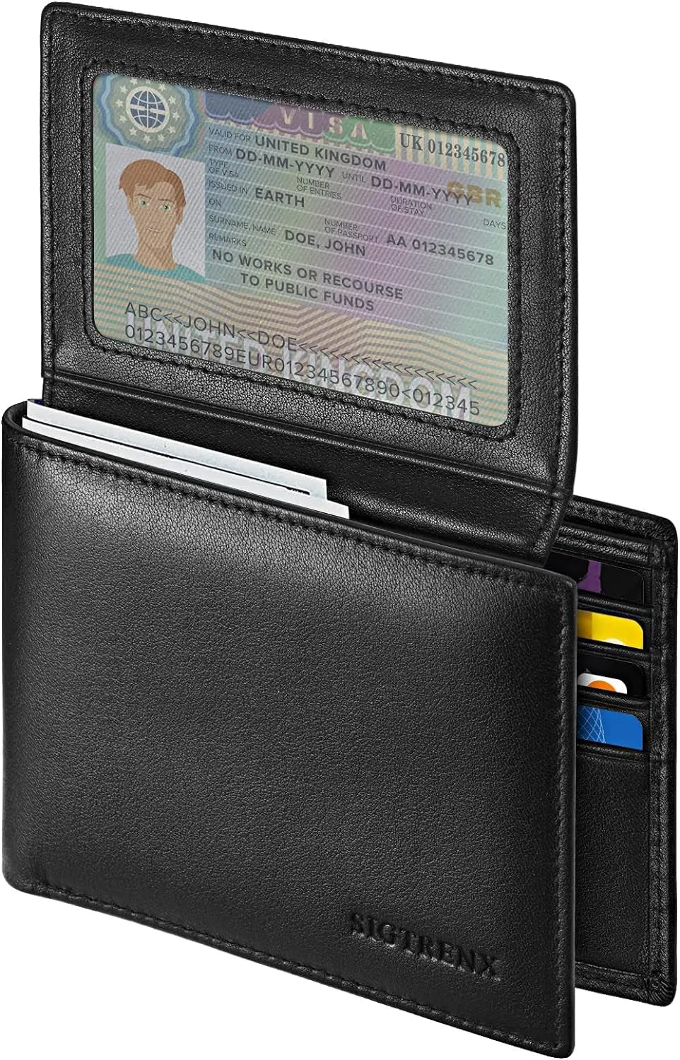Bifold Wallets for Men, Rfid Blocking Genuine Leather Card Holder
