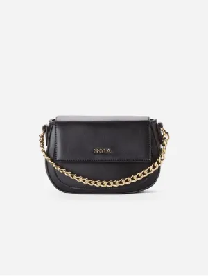 Billie Vegan Leather Crossbody Bag | Black
