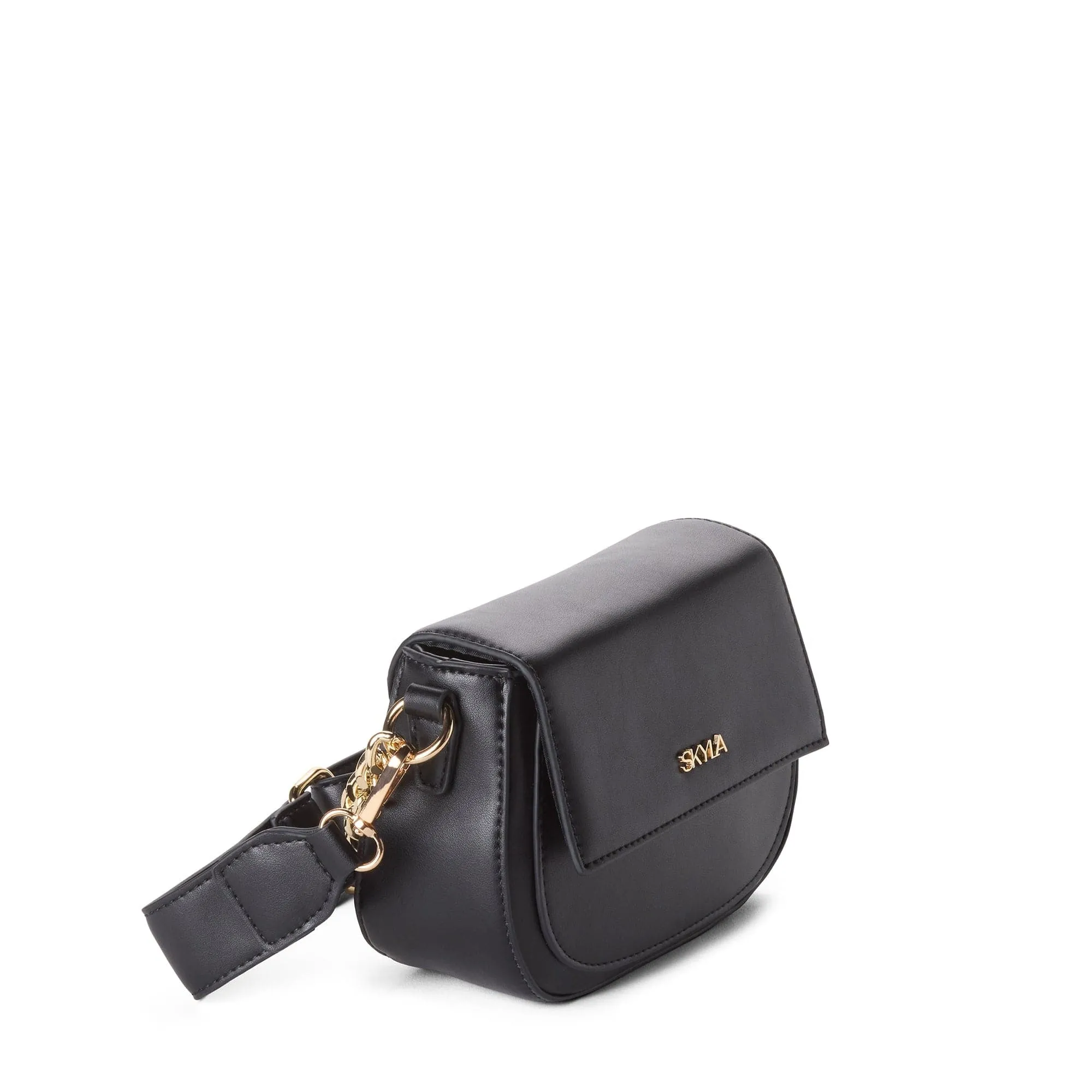 Billie Vegan Leather Crossbody Bag | Black