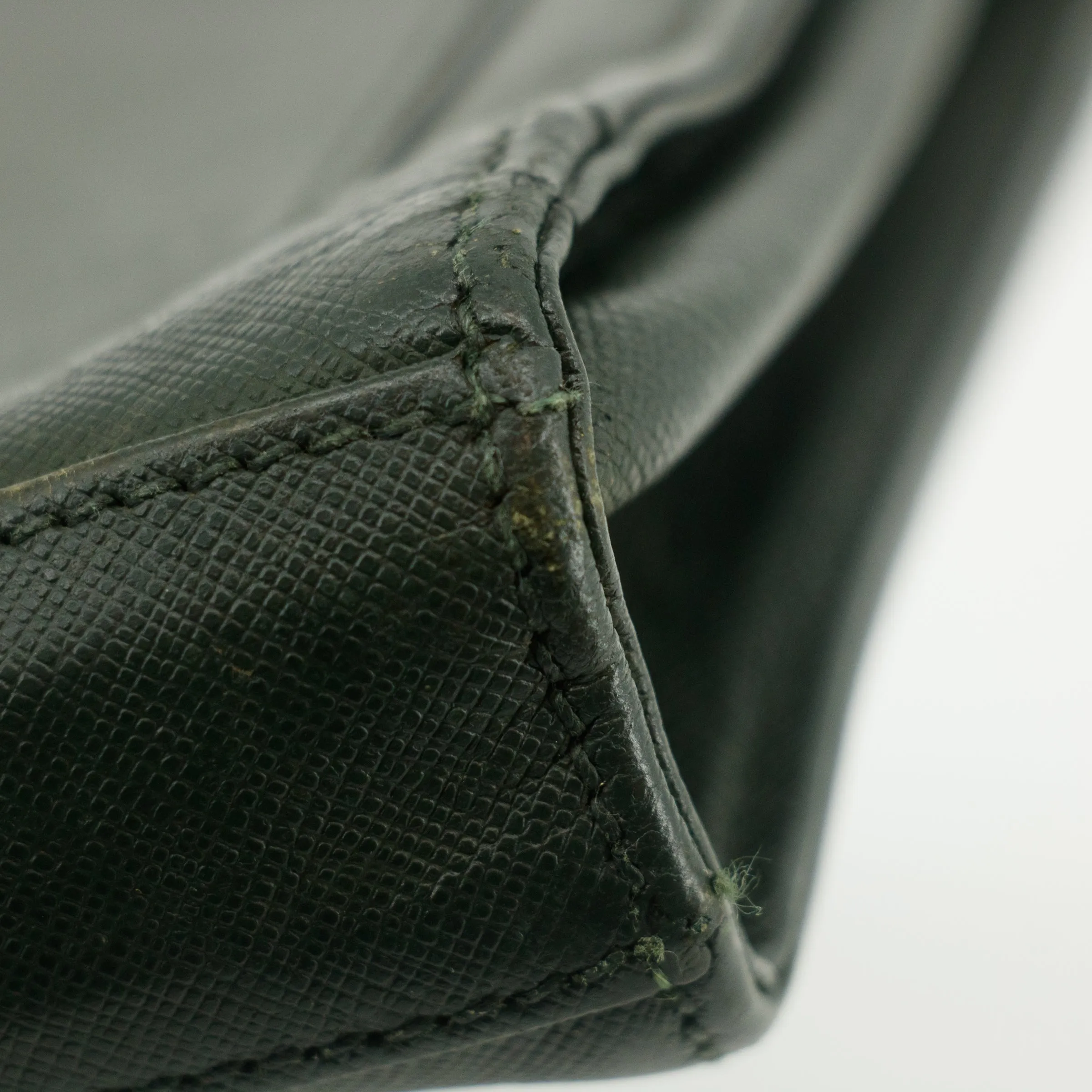 Burberry Green Leather Vintage Clutch Bag #3165