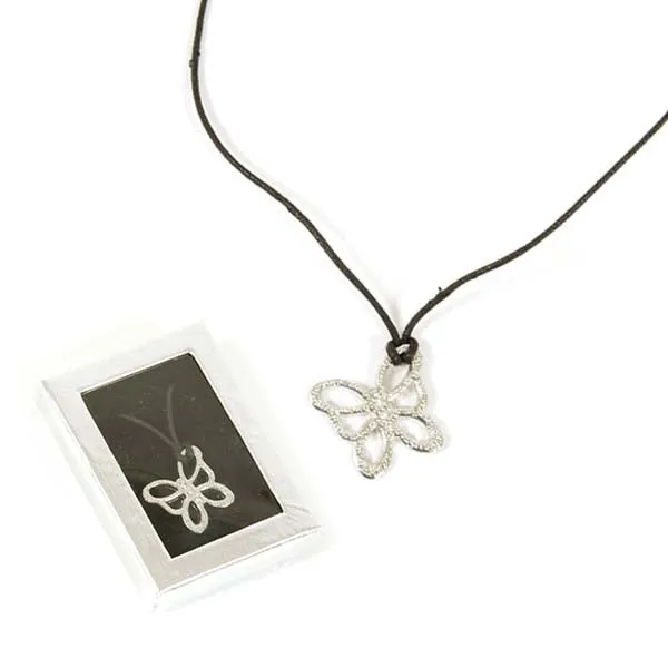 Butterfly Pendant Necklace with Window Box