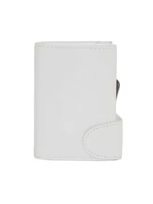 C-Secure Italian Leather RFID Wallet Bianco Ottico