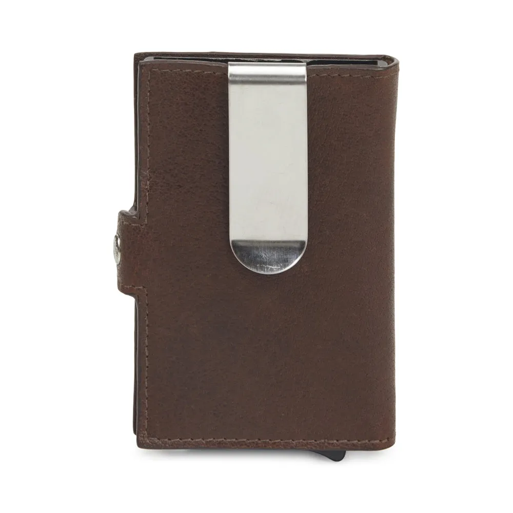 Card Wallet with cash clip and external slot