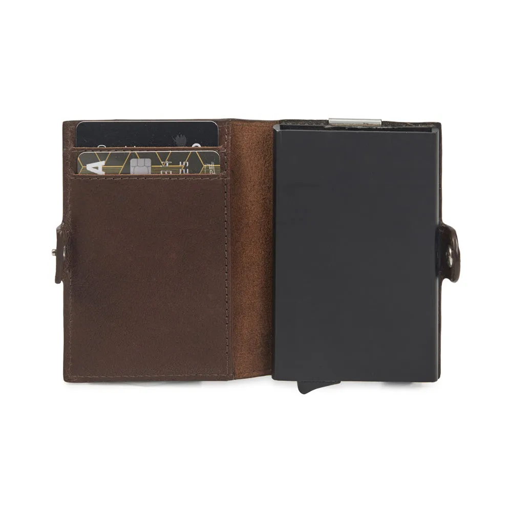 Card Wallet with cash clip and external slot