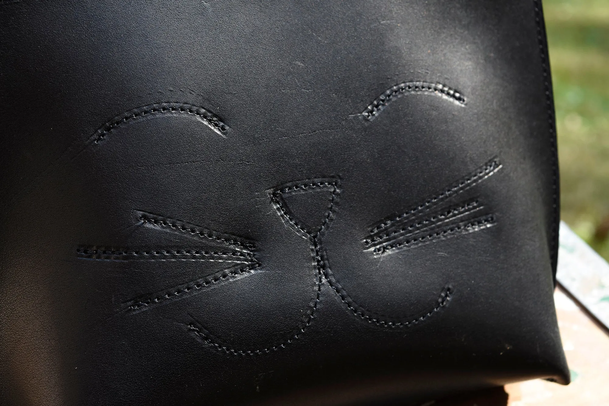 Cat Leather Wristlet / Leather Clutch / Woman's Clutch