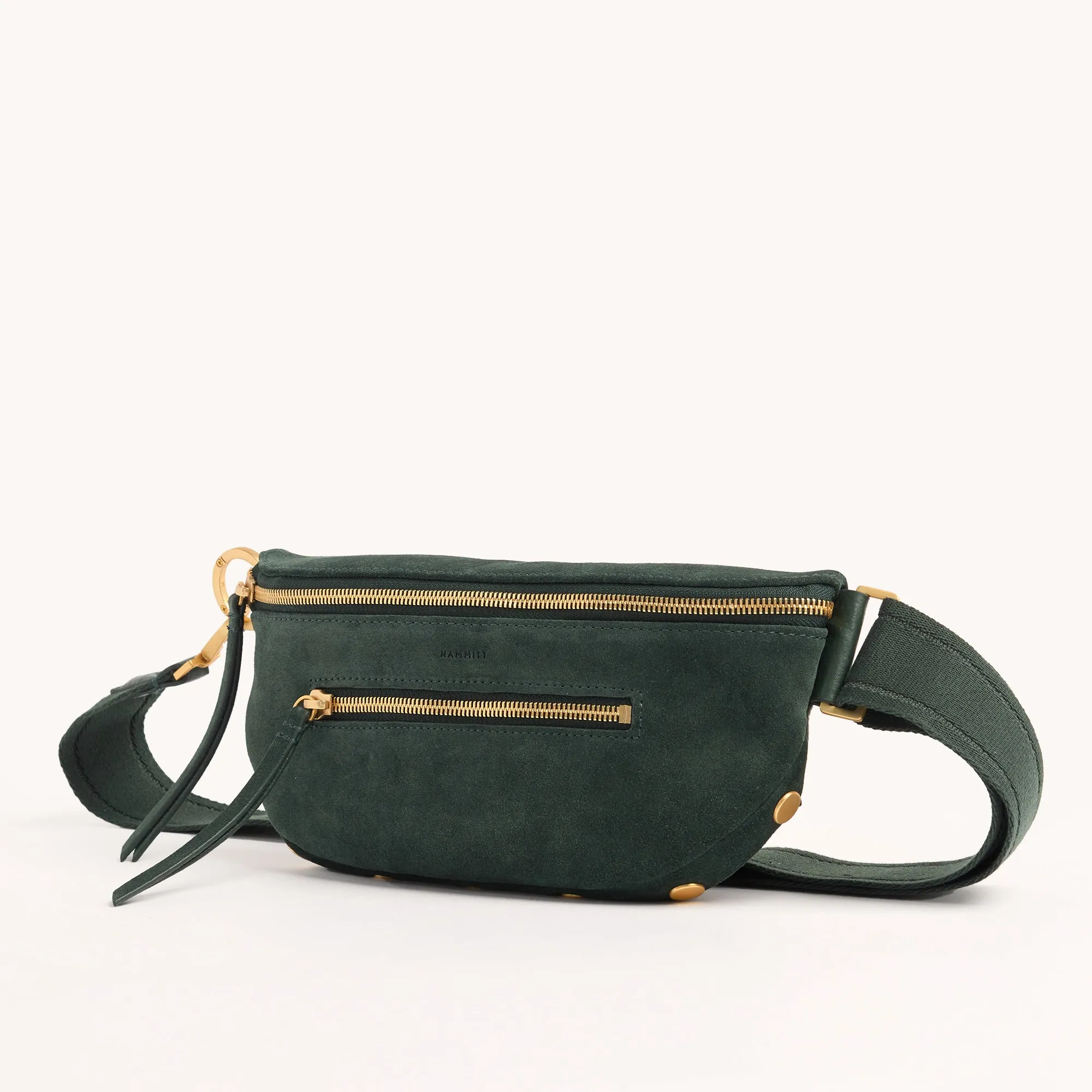 Charles Crossbody | Green Room Suede/Brushed Gold | Med