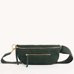 Charles Crossbody | Green Room Suede/Brushed Gold | Med