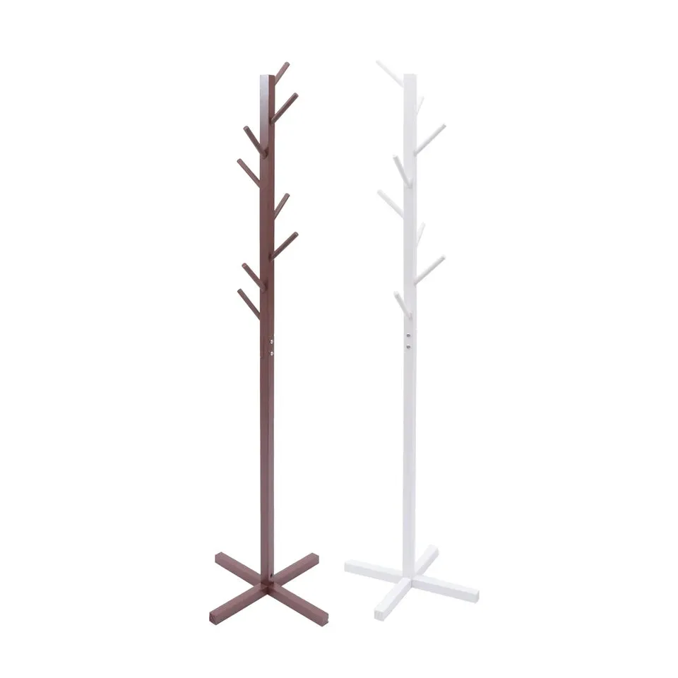 Coat Rack Freestanding Stand Tree8 Hooks Easy to Assemble Standing Coat Jackets Hanger for Bedroom Office Hallway Entryway