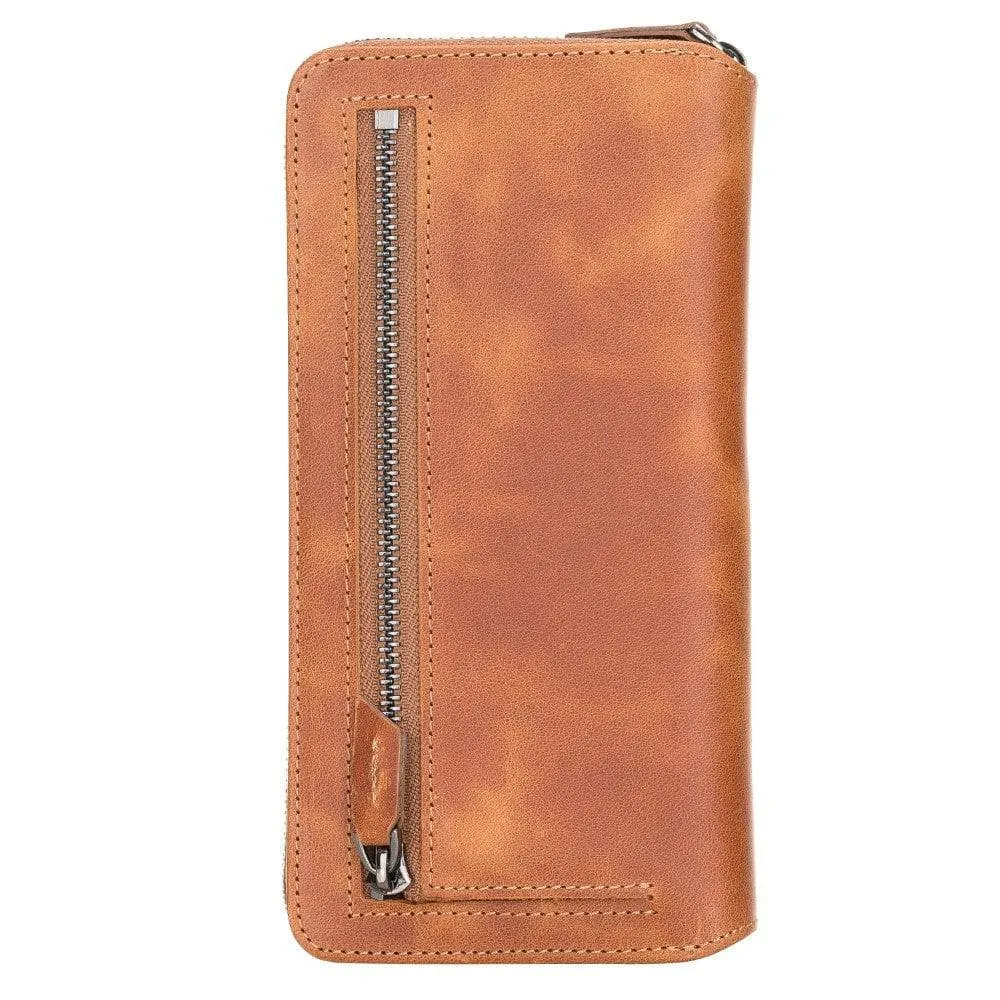 Detachable Leather Zipper Wallet Cases for Samsung Galaxy S21 Series