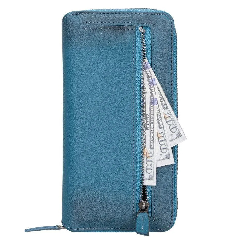 Detachable Leather Zipper Wallet Cases for Samsung Galaxy S21 Series