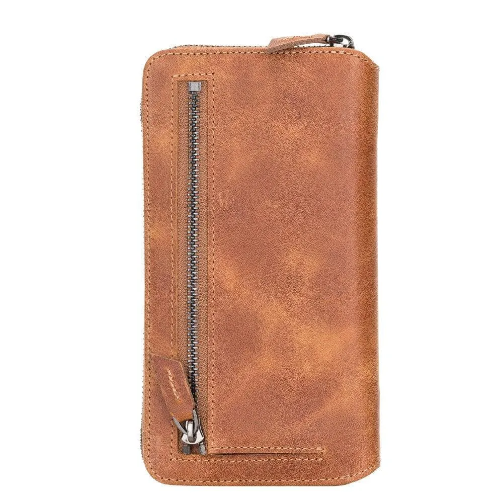 Detachable Leather Zipper Wallet Cases for Samsung Galaxy S21 Series