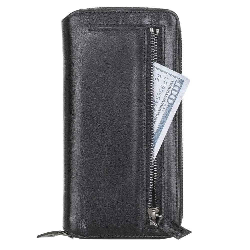 Detachable Leather Zipper Wallet Cases for Samsung Galaxy S21 Series