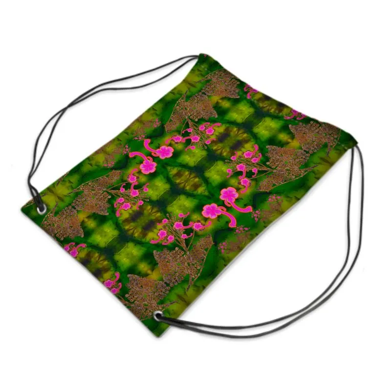 Drawstring Waterproof Bag (WindSong Flower) RJSTH@Fabric#7 RJSTHS2021 RJS