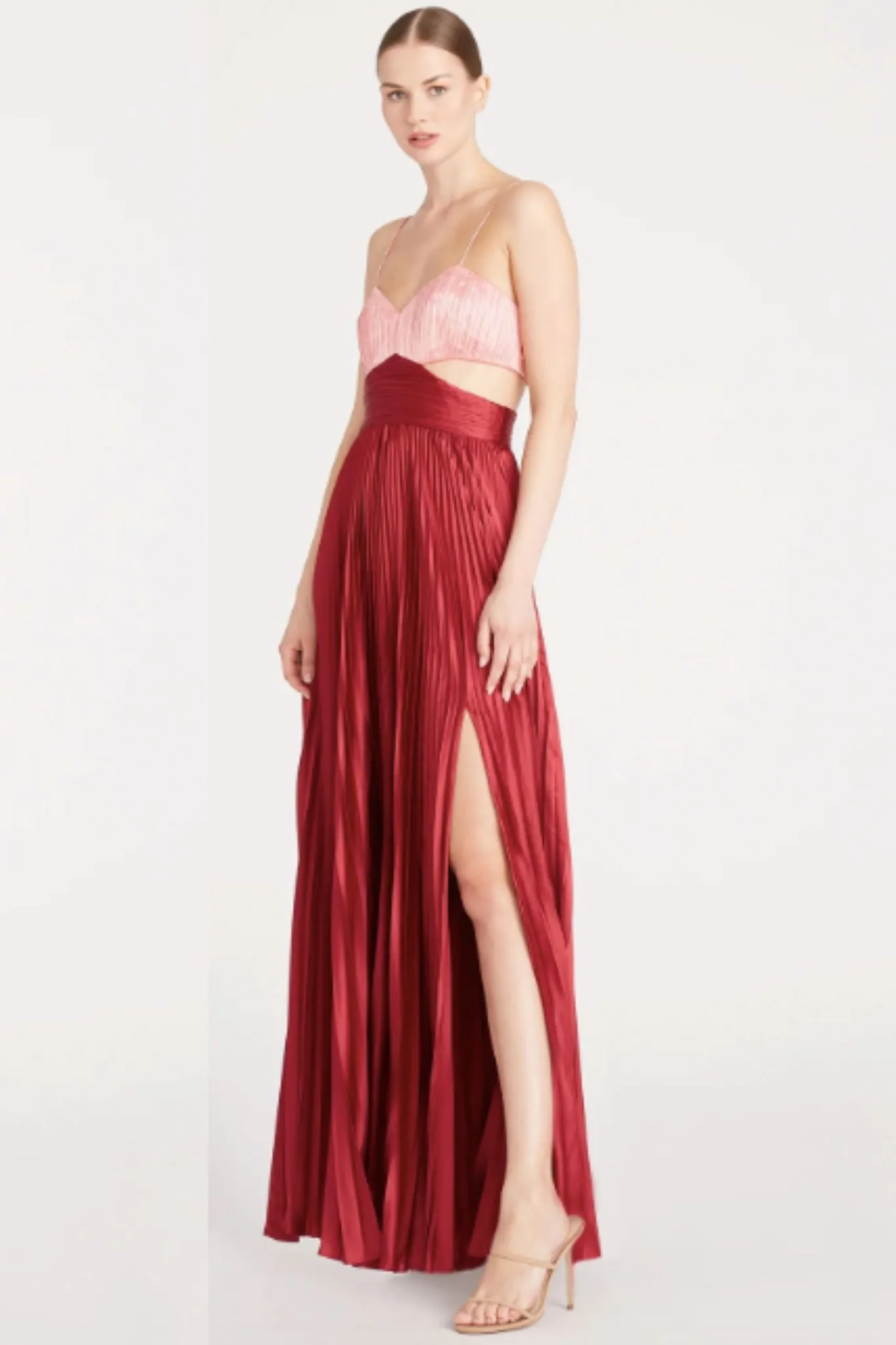 Elodie Gown in Wine by AMUR - RENTAL