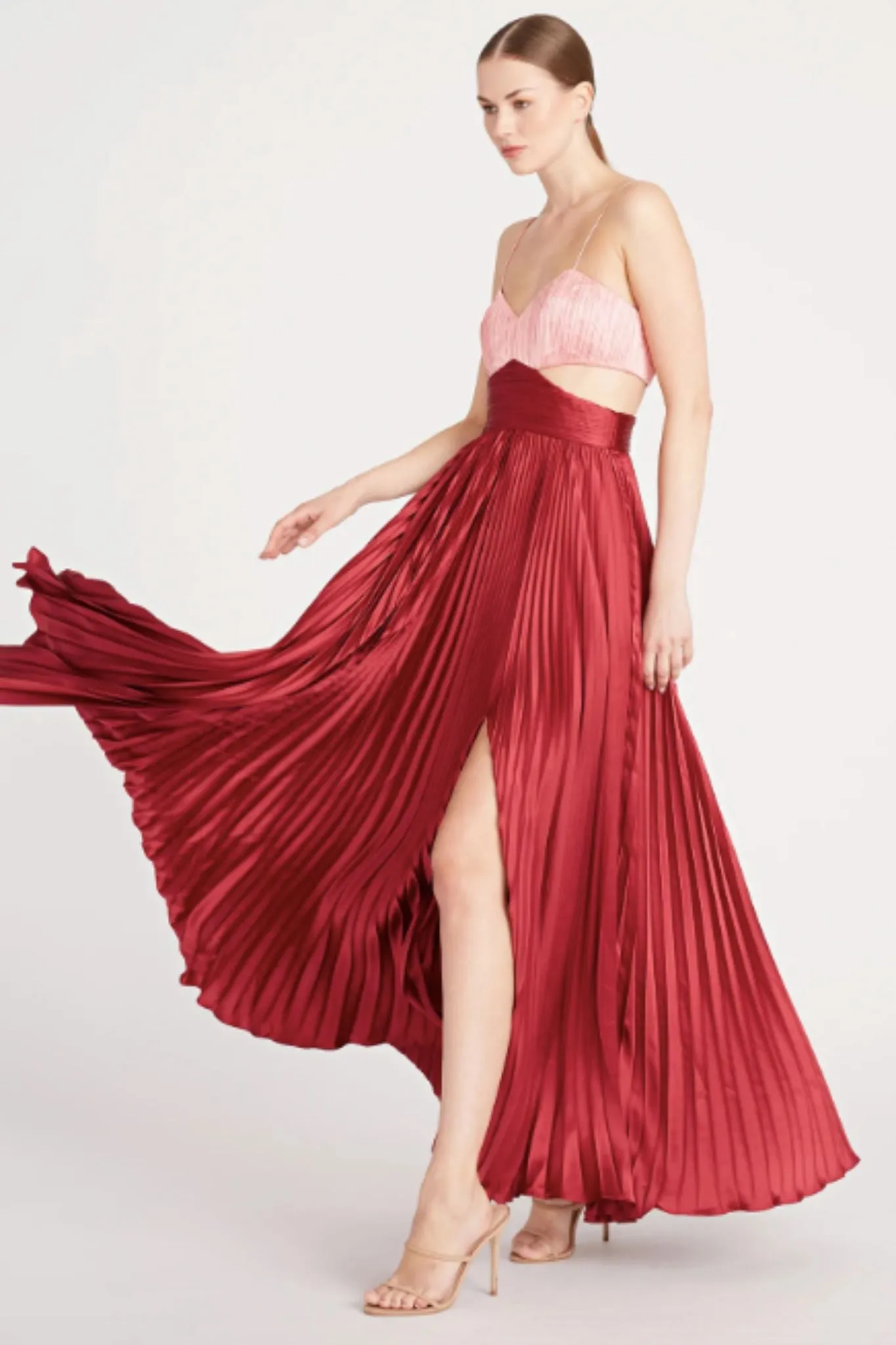 Elodie Gown in Wine by AMUR - RENTAL