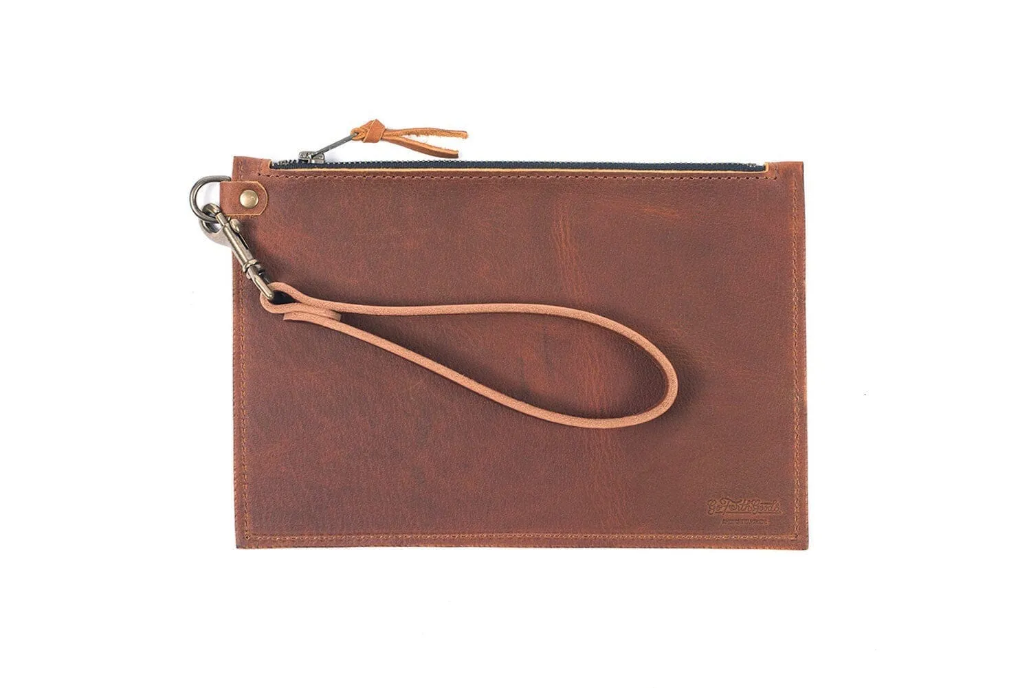 FELICITY ZIPPERED CLUTCH WITH WRISTLET - SMALL - VIOLET