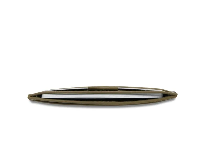 Garzini RFID Leather Card Holder ID Window Vintage
