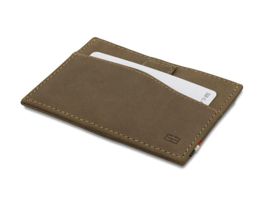 Garzini RFID Leather Card Holder ID Window Vintage