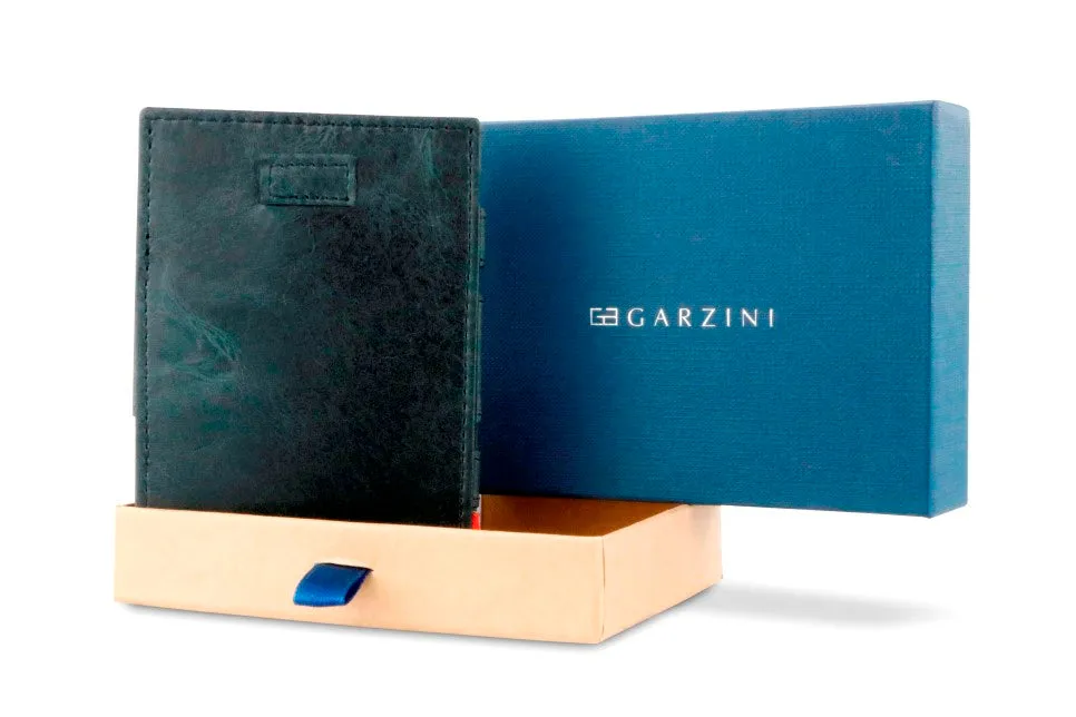 Garzini RFID Leather Magic Coin Wallet Card Sleeve Brushed