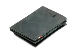 Garzini RFID Leather Magic Coin Wallet Card Sleeve Brushed