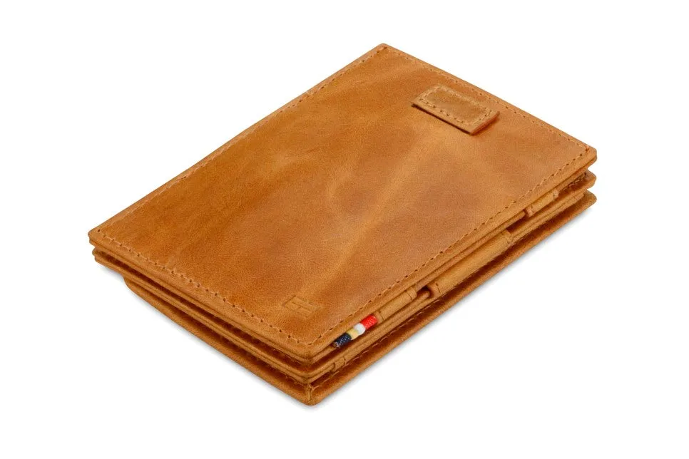 Garzini RFID Leather Magic Coin Wallet Card Sleeve Brushed