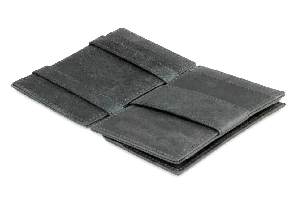 Garzini RFID Leather Magic Coin Wallet Card Sleeve Brushed