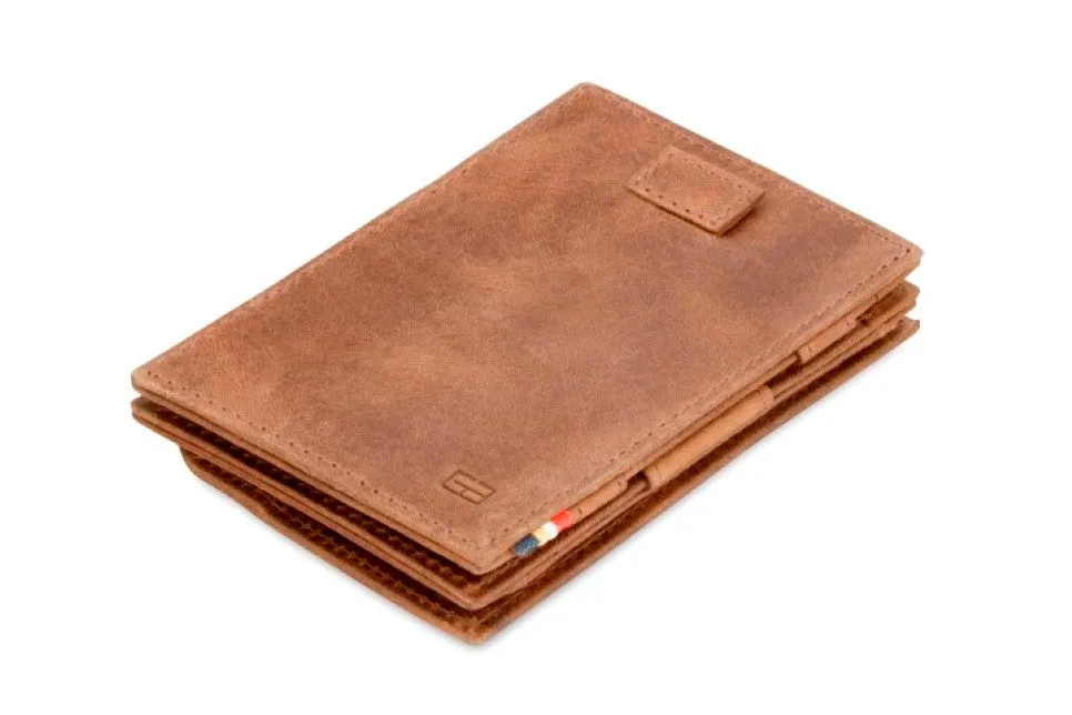 Garzini RFID Leather Magic Coin Wallet Card Sleeve Brushed