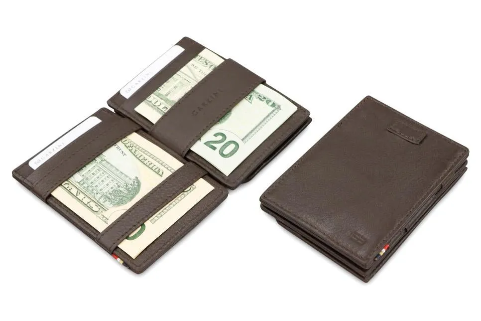 Garzini RFID Leather Magic Coin Wallet Card Sleeve Nappa