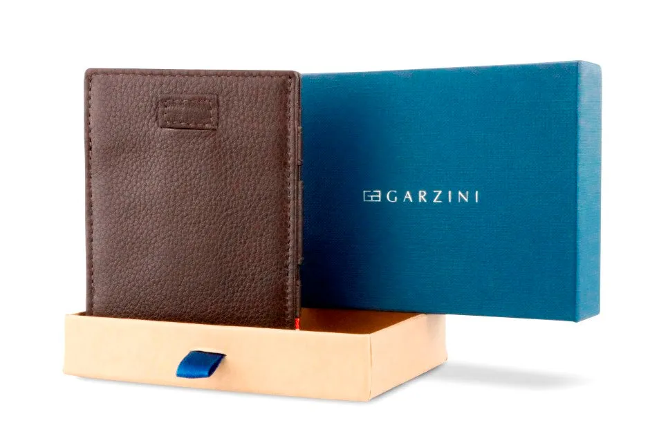 Garzini RFID Leather Magic Coin Wallet Card Sleeve Nappa