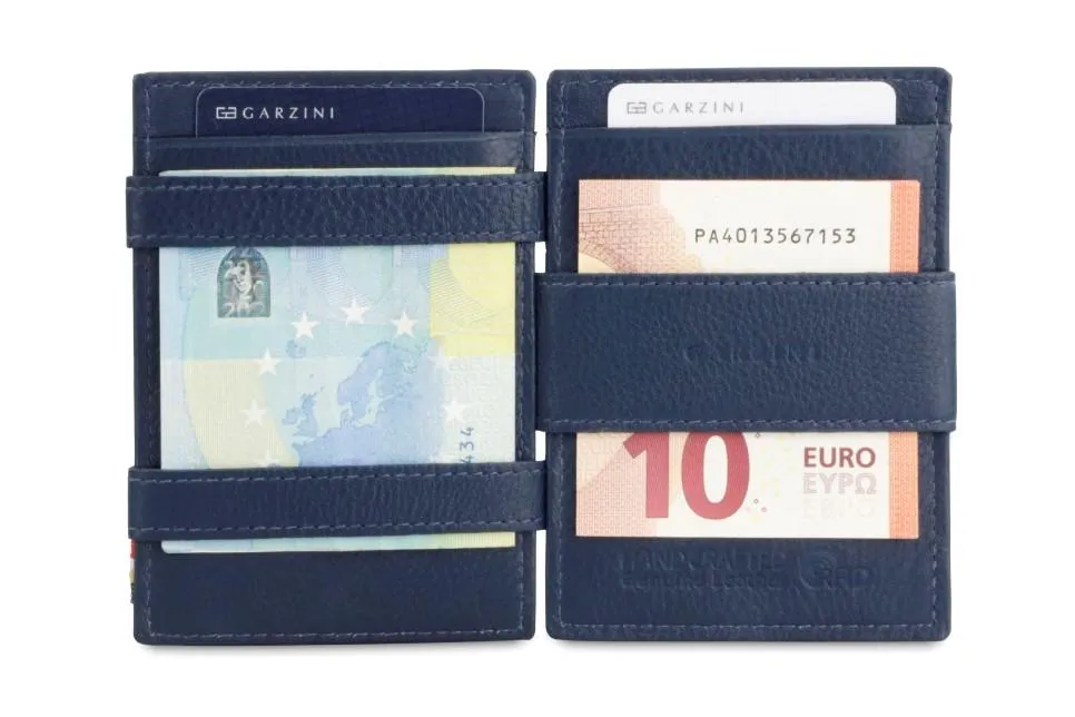 Garzini RFID Leather Magic Coin Wallet Card Sleeve Nappa