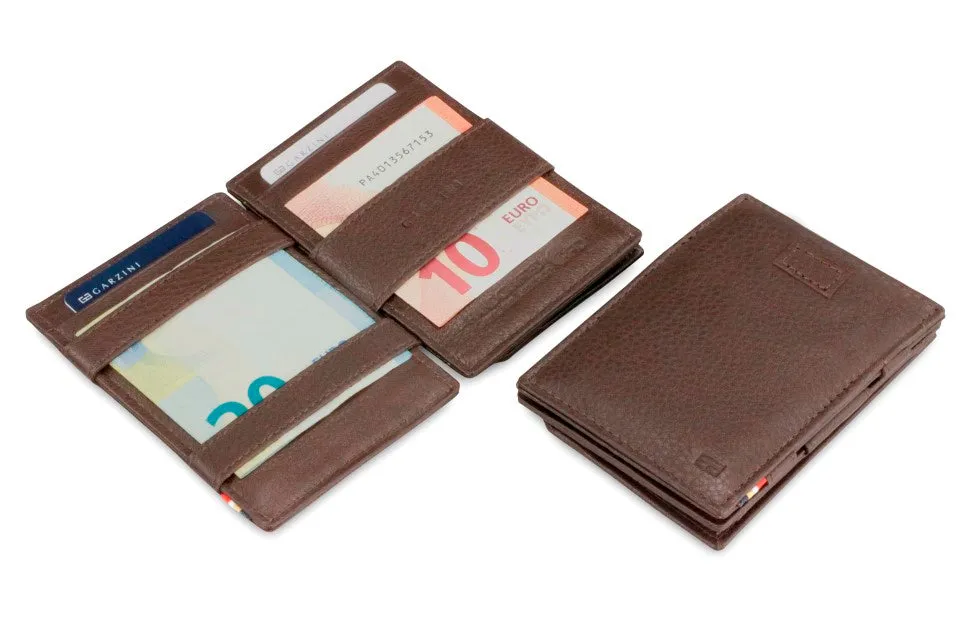 Garzini RFID Leather Magic Coin Wallet Card Sleeve Nappa