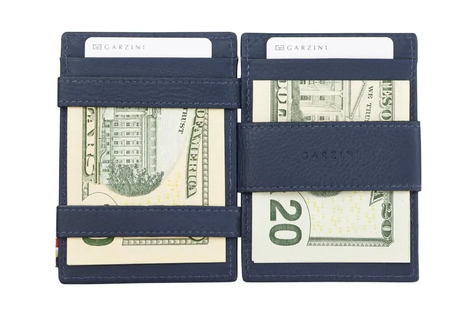 Garzini RFID Leather Magic Coin Wallet Card Sleeve Nappa