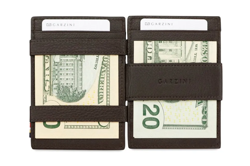 Garzini RFID Leather Magic Coin Wallet Card Sleeve Nappa