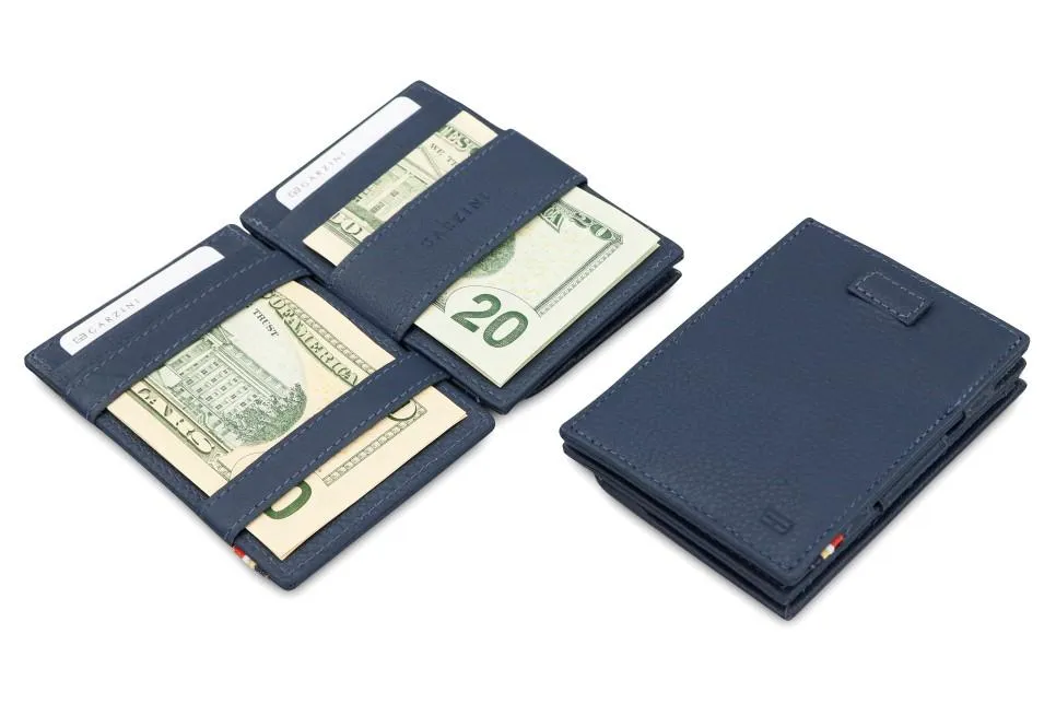 Garzini RFID Leather Magic Coin Wallet Card Sleeve Nappa