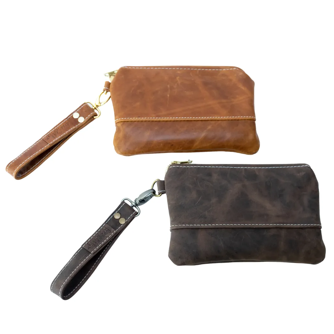 Ivey Wristlet Wallet Small All Leather MADE TO ORDER