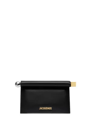 Jacquemus The Small Rond Carré Clutch in Black