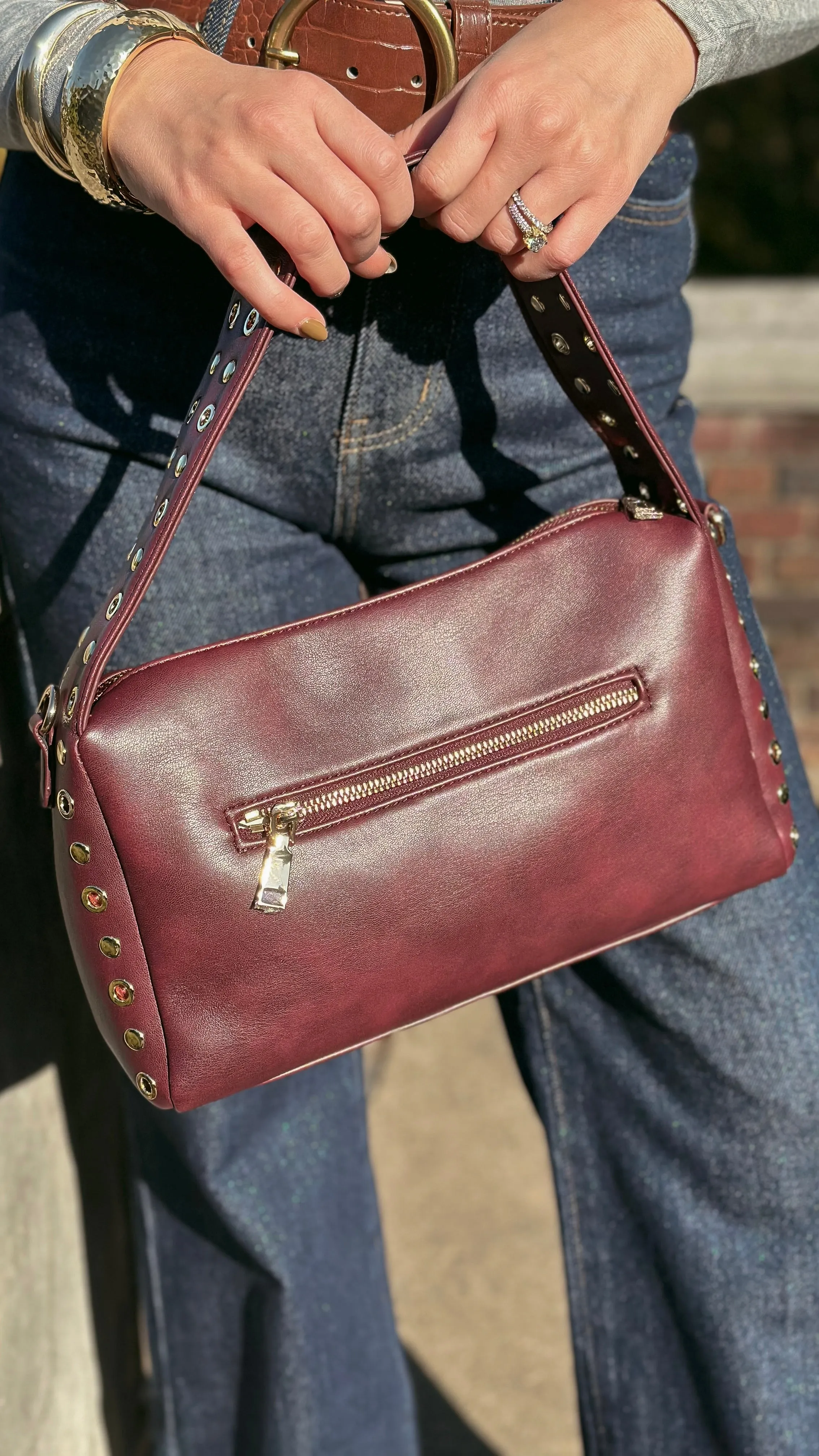 Janey Burgundy Purse