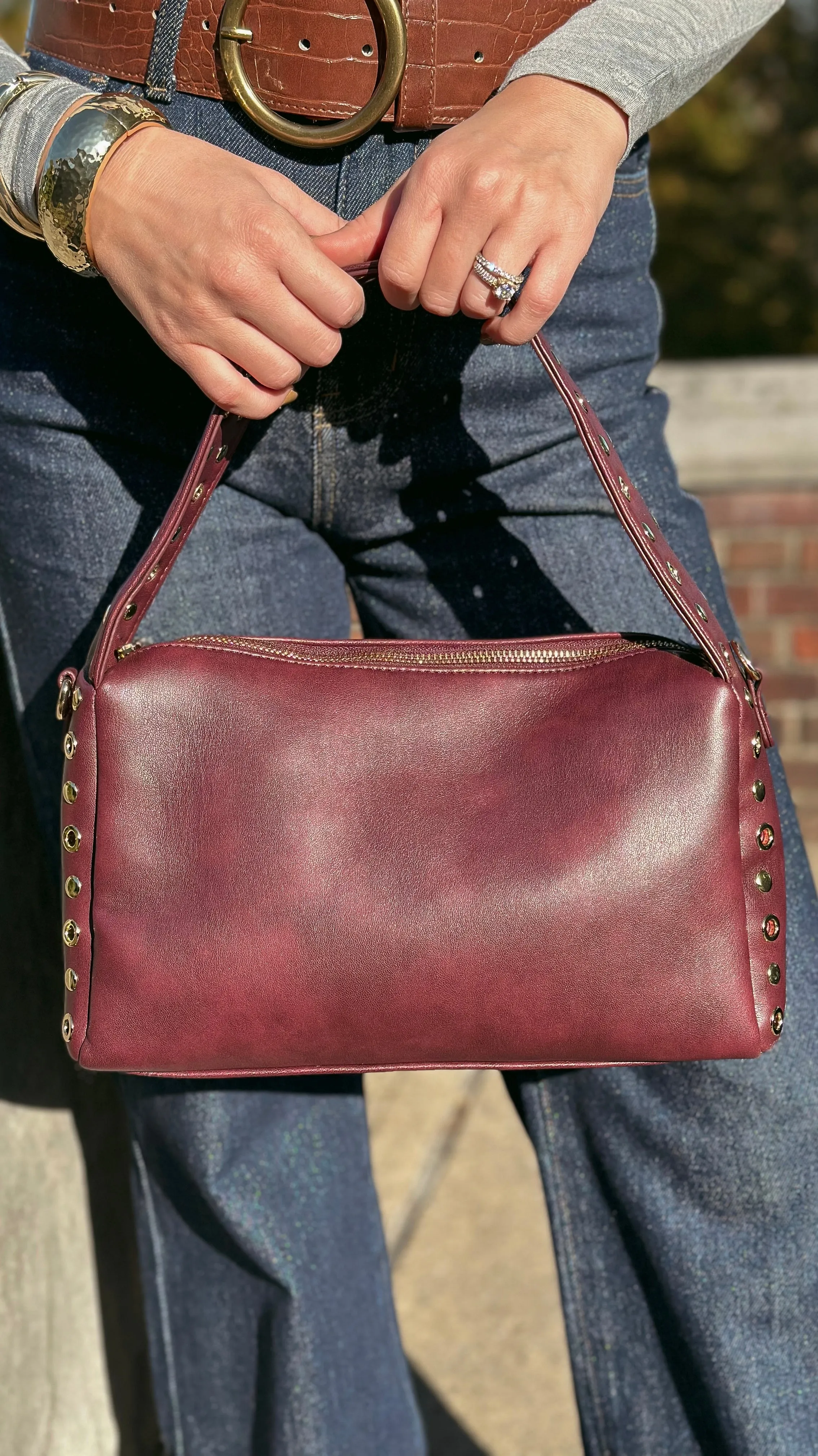 Janey Burgundy Purse