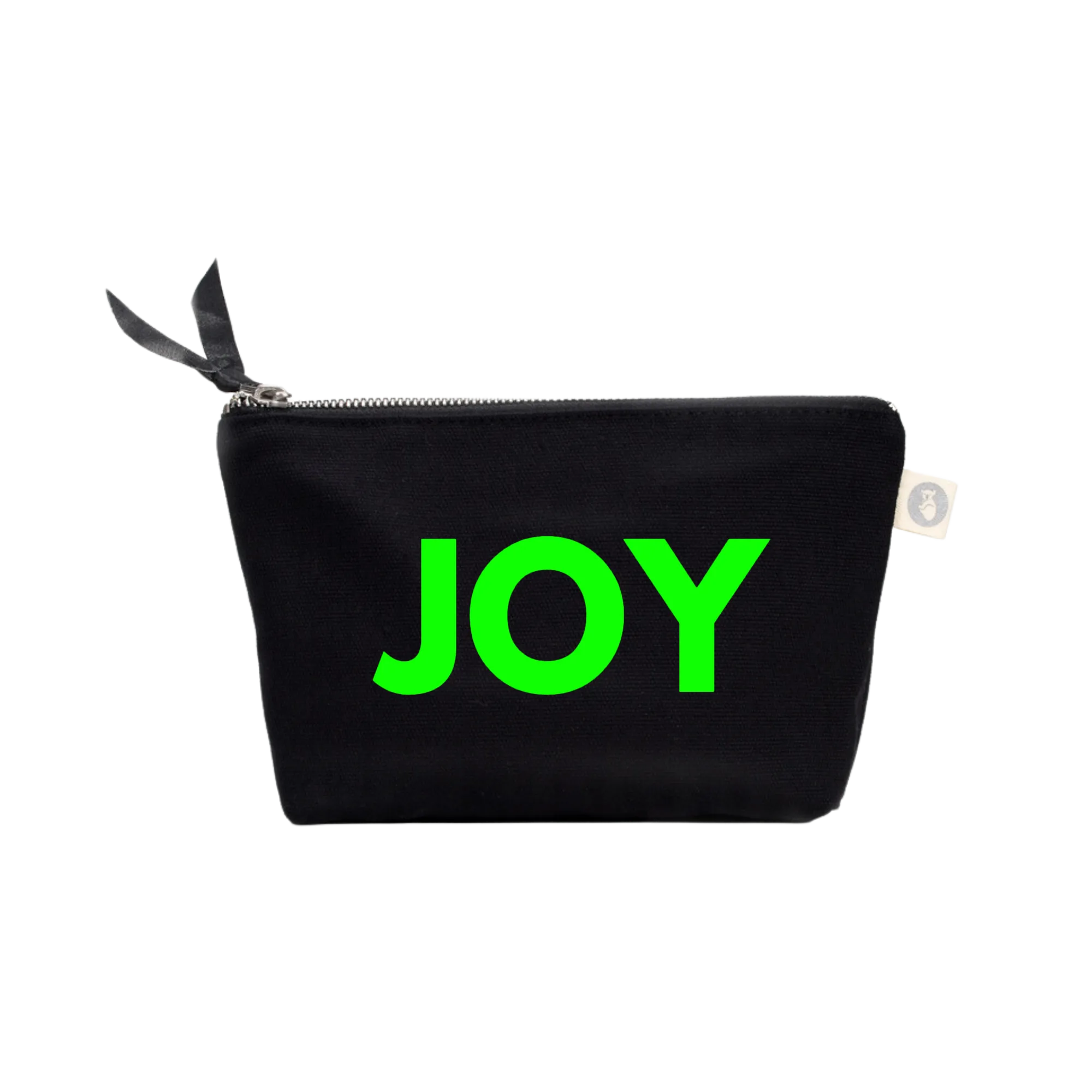 JOY Makeup Bag Black with Neon Green Matte